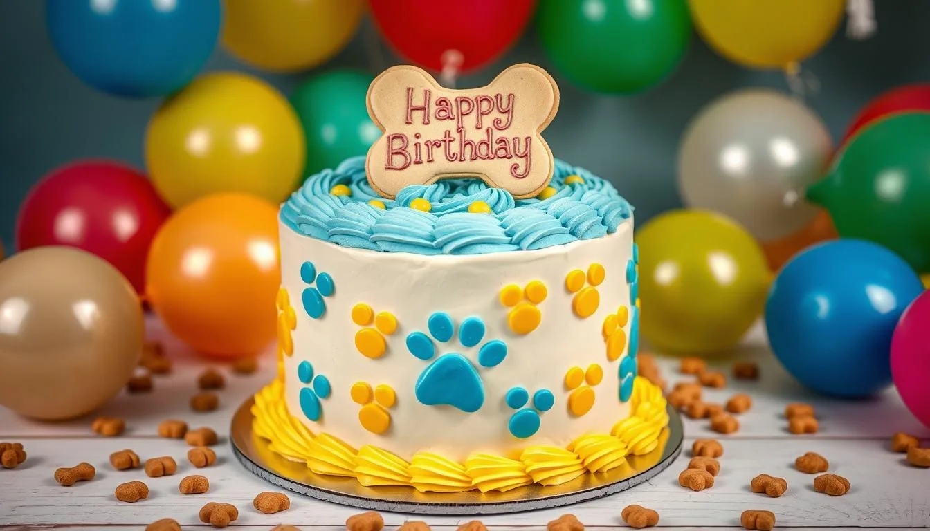 dog birthday cake